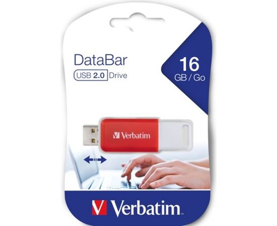 Verbatim DataBar USB 2.0    16GB Red