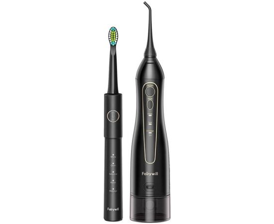 Sonic toothbrush with tip set and water fosser FairyWill FW-5020E + FW-E11