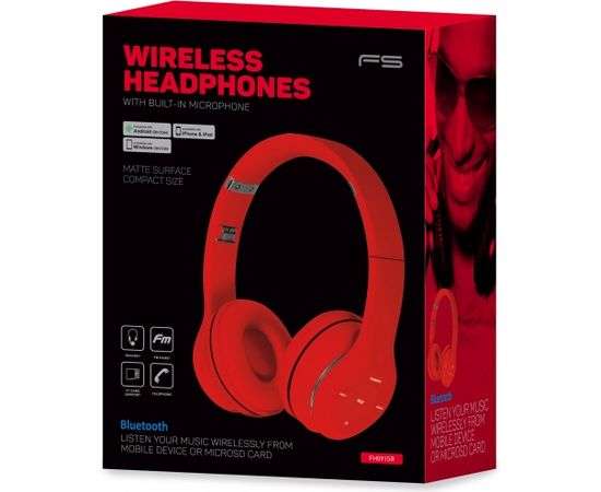 Omega Freestyle wireless headset FH0915, red