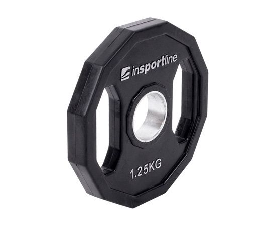 Gumijas pārklājums Olimpiskais svars 50mm inSPORTline Ruberton 1,25kg Hanteles