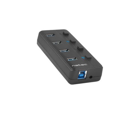 NATEC HUB USB 3.0 MANTIS 2 4-PORTS WITH SWITCH+POWER SUPPLY