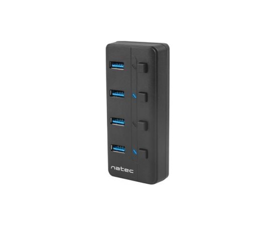 NATEC HUB USB 3.0 MANTIS 2 4-PORTS WITH SWITCH+POWER SUPPLY