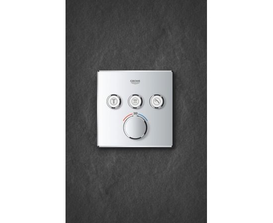 Grohe iebūvējamā dušas termostata SmartControl virsapmetuma daļa, ar 3 izejām, hroms
