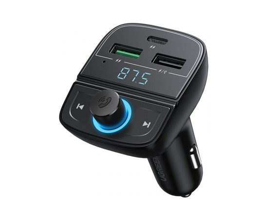 Ugreen FM Transmitter Bluetooth 5.0 car charger MP3 3x USB TF micro SD 4,8 A black (CD229)
