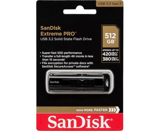 SanDisk Cruzer Extreme PRO 512GB USB 3.2 SDCZ880-512G-G46