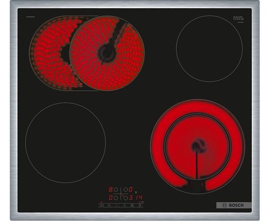 Bosch PKN645BB2E s4, elektriskā virsma 60cm, tērauda rāmis