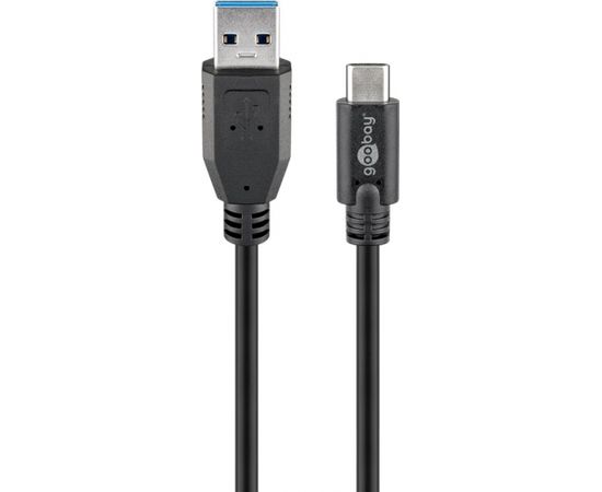 Goobay Sync & Charge Super Speed USB-C to USB A 3.0 charging cable  67999  Round cable,  USB-C male,  USB 3.0 male (type A), Black, 0.5 m
