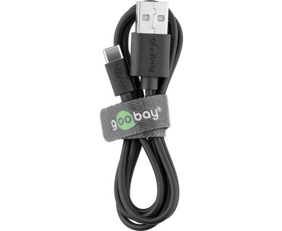 Goobay USB-C charging and sync cable (USB-A > USB-C) 38675 0.1 m, Black