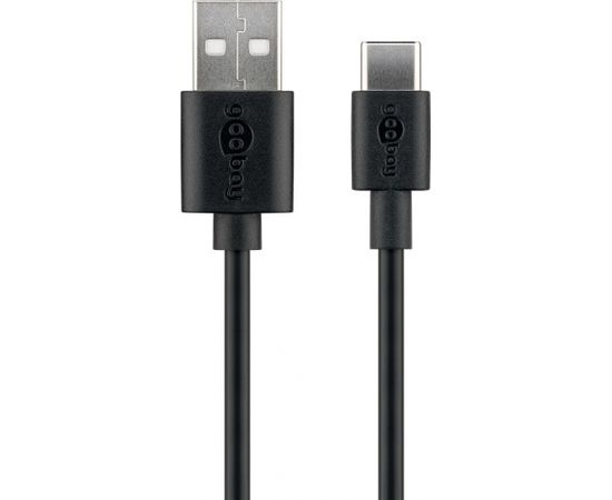 Goobay USB-C charging and sync cable (USB-A > USB-C) 38675 0.1 m, Black