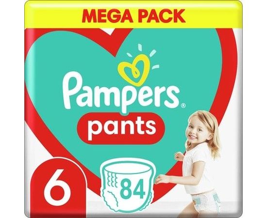 Pampers Autiņbikses Bikses 6, 14-19 kg, 84 gab. Подгузники
