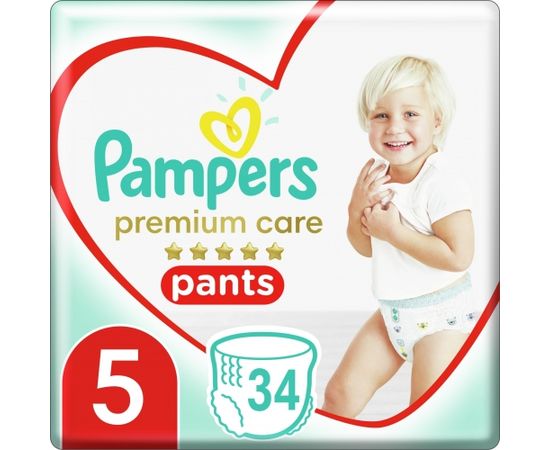 Pampers Autiņbikses Pants Premium Care 5, 12-17 kg, 34 gab.