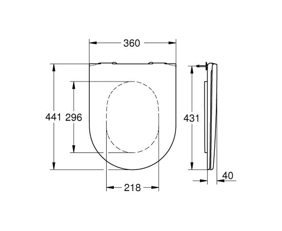 Grohe poda sēdriņķis ar vāku Essence, QR/SC, balts Напольные унитазы