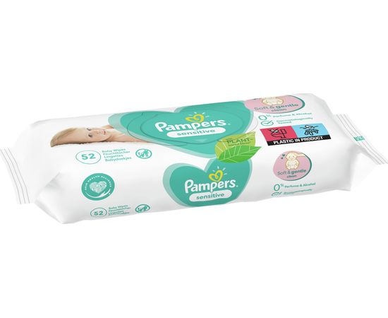 Pampers Mitrās salvetes Sensitive 12x52 gab.