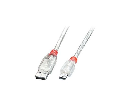 CABLE USB2 A TO MINI-B 2M/TRANSPARENT 41783 LINDY