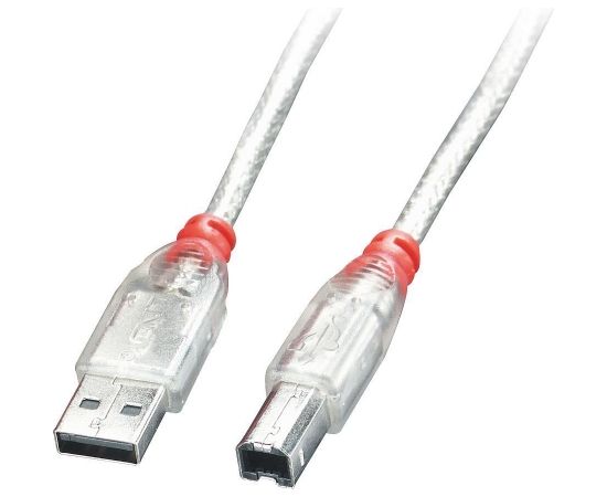 CABLE USB2 A-B 2M/TRANSPARENT 41753 LINDY