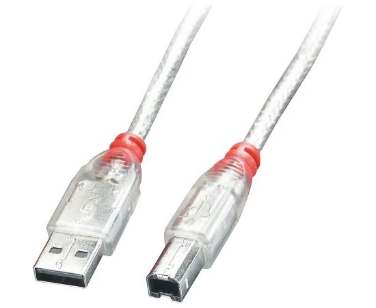 CABLE USB2 A-B 0.2M/TRANSPARENT 41750 LINDY