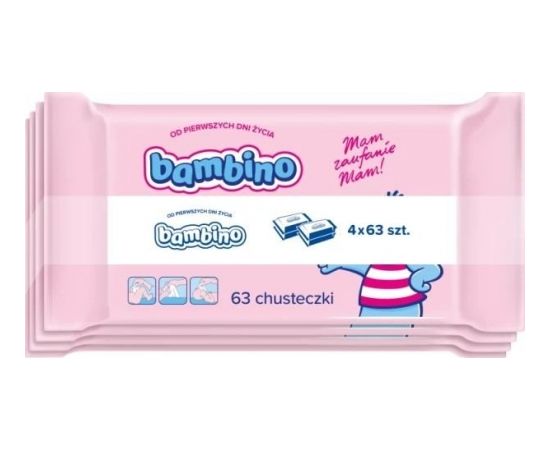 Bambino Nivea mitrās salvetes 4x63 gab