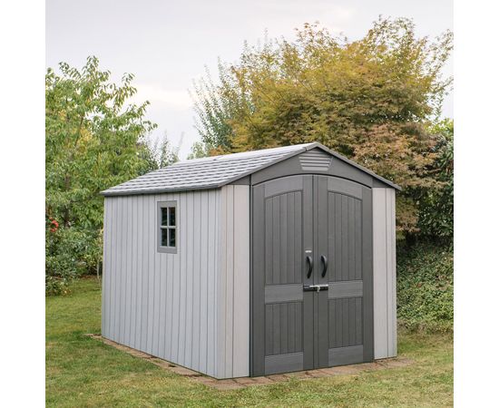Lifetime Premium dārza māja 213x365x227cm grafit (60311) Dārza šķūņi  un uzglabāšana