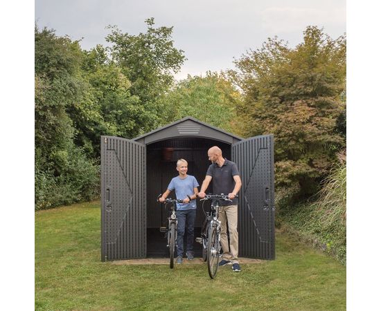 Lifetime Premium dārza māja 213x365x227cm grafit (60311) Dārza šķūņi  un uzglabāšana