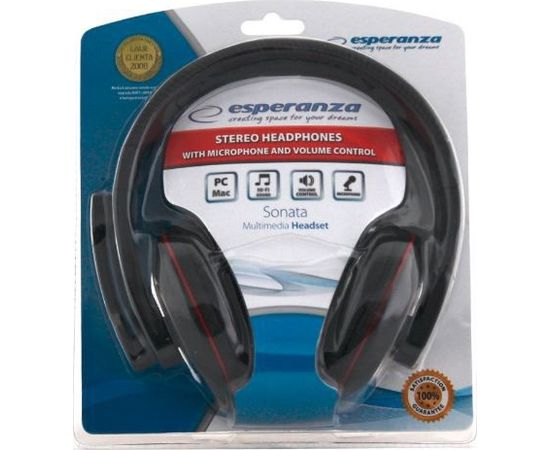 Headphones with microphone Esperanza EH118