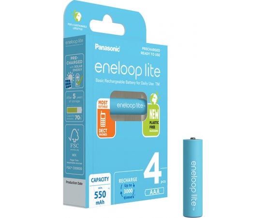 Panasonic eneloop rechargeable battery Lite AAA 4BP