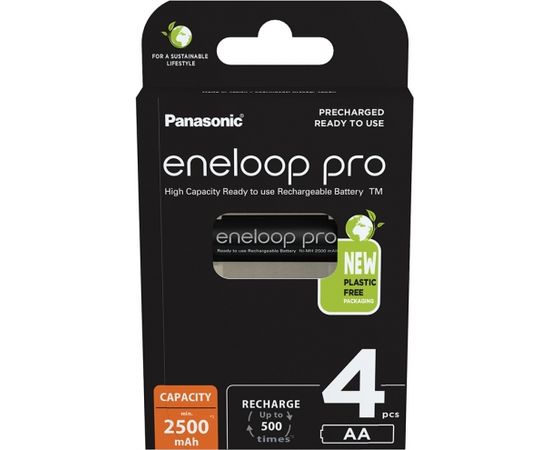 Panasonic eneloop rechargeable battery Pro AA 2500 4BP