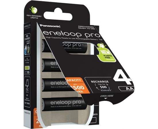 Panasonic eneloop аккумулятор Pro AA 2500 4BP