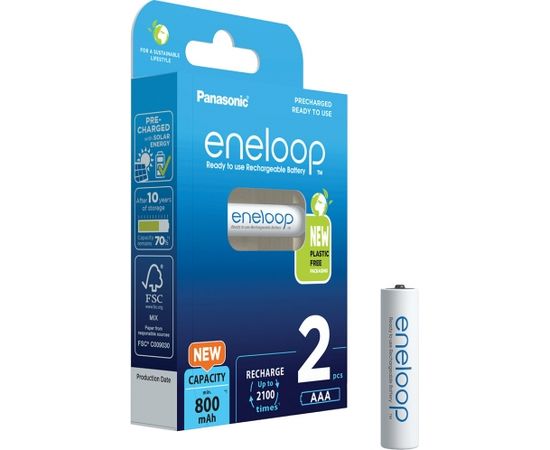 Panasonic eneloop аккумулятор AAA 800 2BP