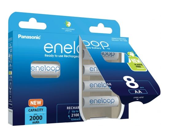 Panasonic eneloop rechargeable battery AA 2000 8BP