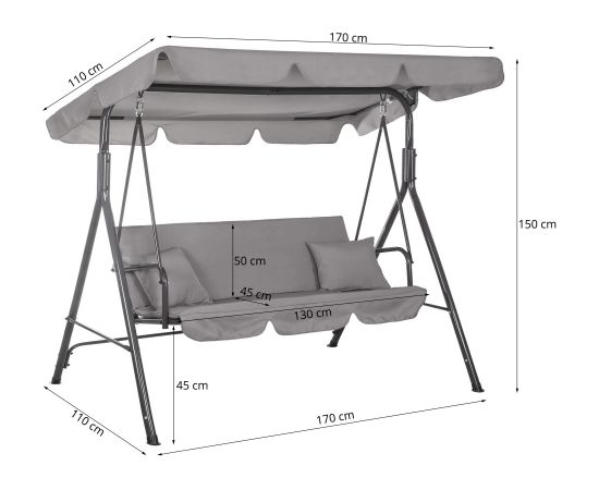 GS0013 LUNA SPRINGOS DĀRZA ŠŪPOLES Cадовые качели