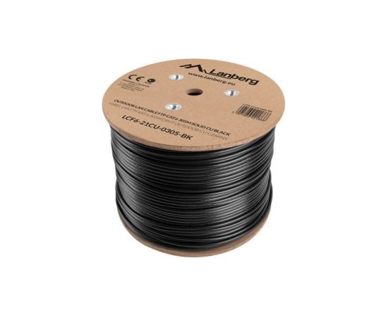 Lanberg LCF6-21CU-0305-BK networking cable Black 305 m Cat6 F/UTP (FTP) outdoor