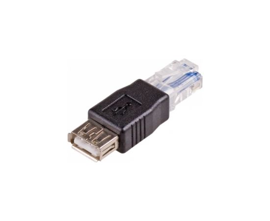 Akyga AK-AD-27 cable gender changer RJ45 USB 2.0 type A Black