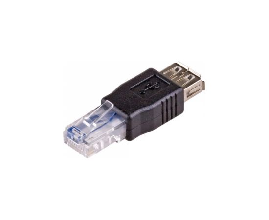 Akyga AK-AD-27 cable gender changer RJ45 USB 2.0 type A Black