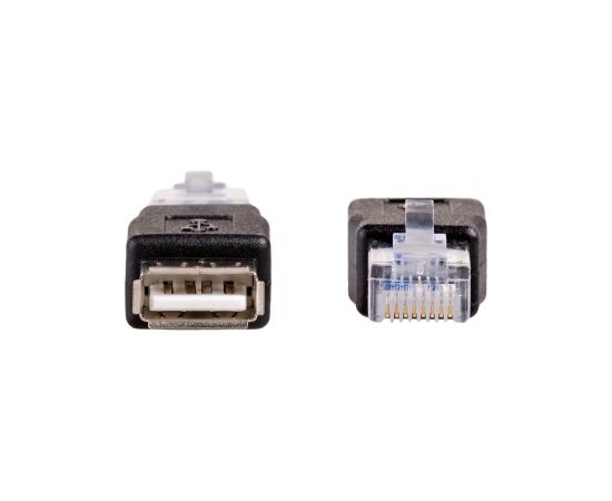 Akyga AK-AD-27 cable gender changer RJ45 USB 2.0 type A Black