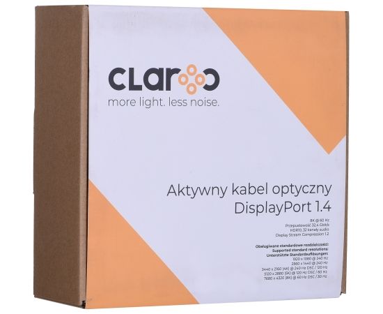 CLAROC CABLE FIBER OPTIC DP 1.4, AOC, 8K@60HZ, 10M