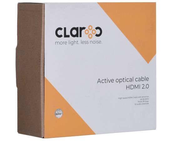 CLAROC HDMI CABLE FIBER OPTIC AOC 2.0, 4K, 40M