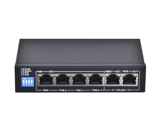 Extralink EX.14831 network switch Managed Fast Ethernet (10/100) Power over Ethernet (PoE) 6U Black