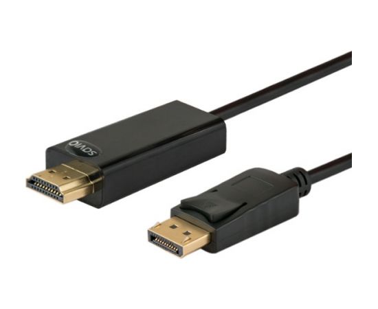 Savio CL-56 video cable adapter 1.5 m DisplayPort HDMI Type A (Standard) Black