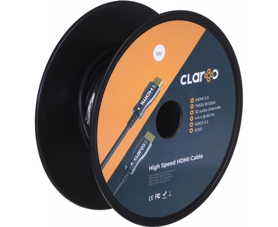 CLAROC HDMI CABLE FIBER OPTIC AOC 2.0, 4K, 10M