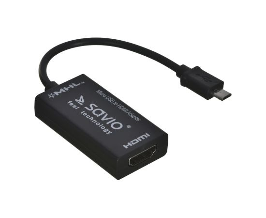 Savio CL-32 cable interface/gender adapter Micro-USB 5 pin HDMI Black