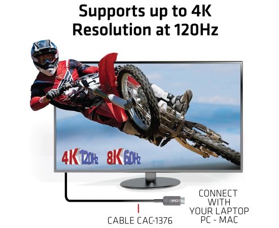CLUB 3D CAC-1376 Ultra High Speed HDMI™ Certified AOC Cable 4K120Hz/8K60Hz Unidirectional M/M 10m/32.80ft