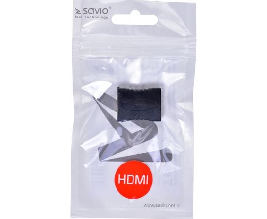 SAVIO HDMI (F) – HDMI (F) – Adapter, straight, barrel CL-111 Black