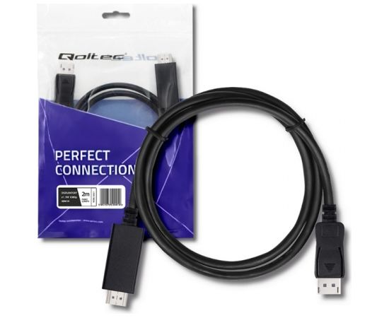 Qoltec 50441 DisplayPort v1.1 male | HDMI male | 4K | 2m
