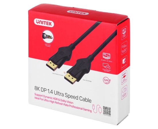 UNITEK C1624BK-5M DisplayPort cable 5 m Black
