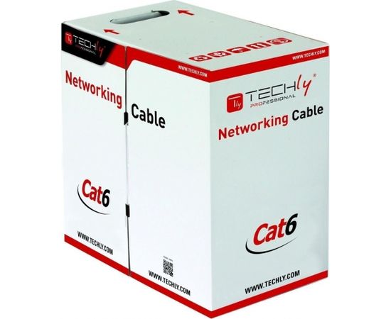 Techly U/UTP Hank Cable Cat.6 CCA 305m Solid Grey