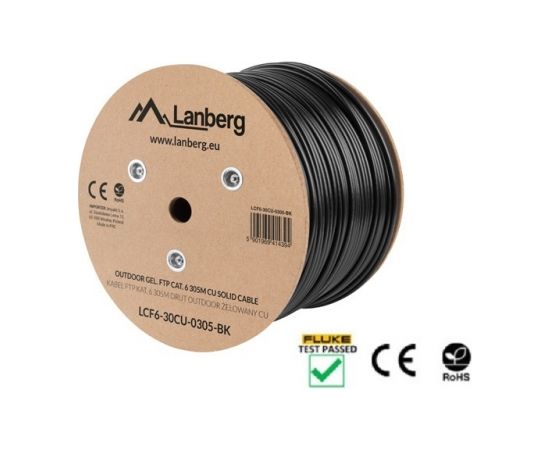 Lanberg LCF6-30CU-0305-BK networking cable Black 305 m Cat.6 outdoor