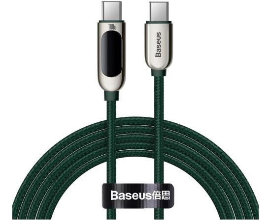 Cable USB-C to USB-C Baseus Display, 100W, 2m (green)