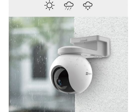 Ezviz CS-HB8 Akumulātora barošanas Ārtelpu Bezvadu 4MP 2K IP65 360 gudrā kamera / MicroSD / nakts redzamība Balta