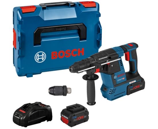 Akumulatora perforators Bosch GBH 18V-26 F, SDS+, 2x5.5Ah ProCORE 18V, 1880CV, 18V, 2.6 J