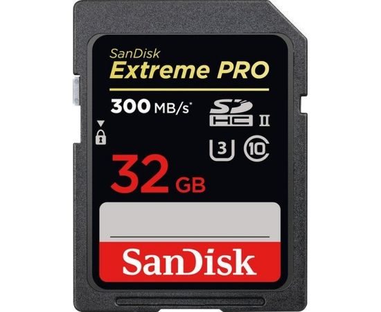 SanDisk Extreme Pro SDHC 32 GB Class 10 UHS-II/U3 V90 (SDSDXDK-032G-GN4IN) Atmiņas kartes micro SD SDHC